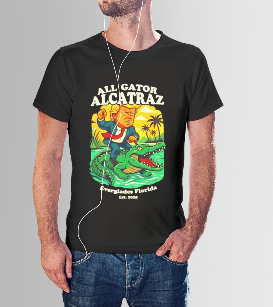 All Gator Alcatraz Everglades Florida Est 2025 T-Shirt