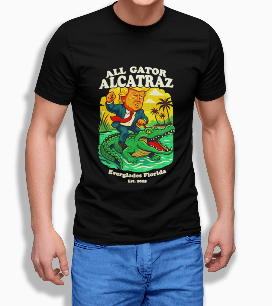 All Gator Alcatraz Everglades Florida Est 2025 T-Shirt