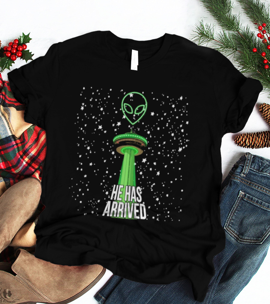 Victor Wembanyama Alien Tower Of The Americas San Antonio Spurs UFO He Has Arrived T-Shirt