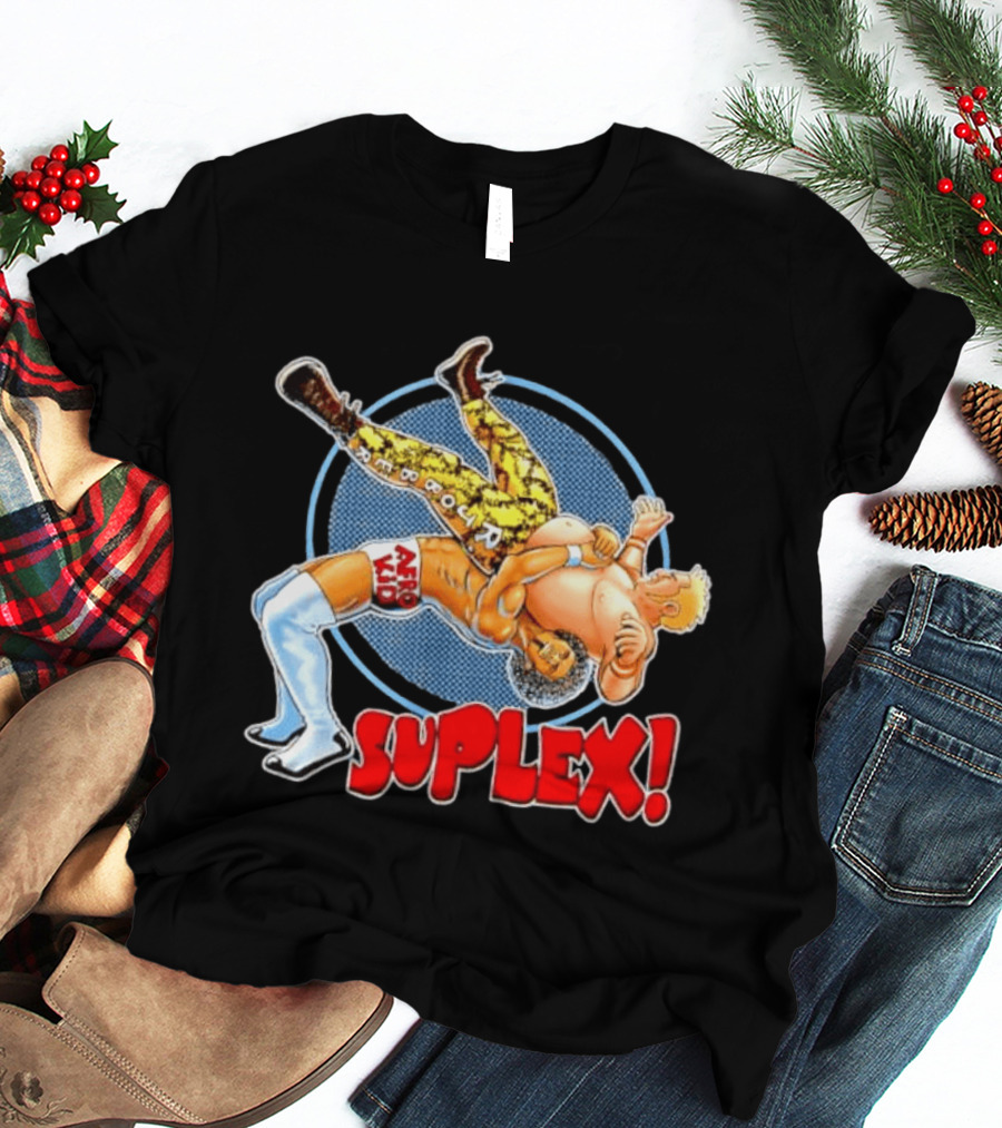 Afro Kid Wrestling Suplex Move T-Shirt