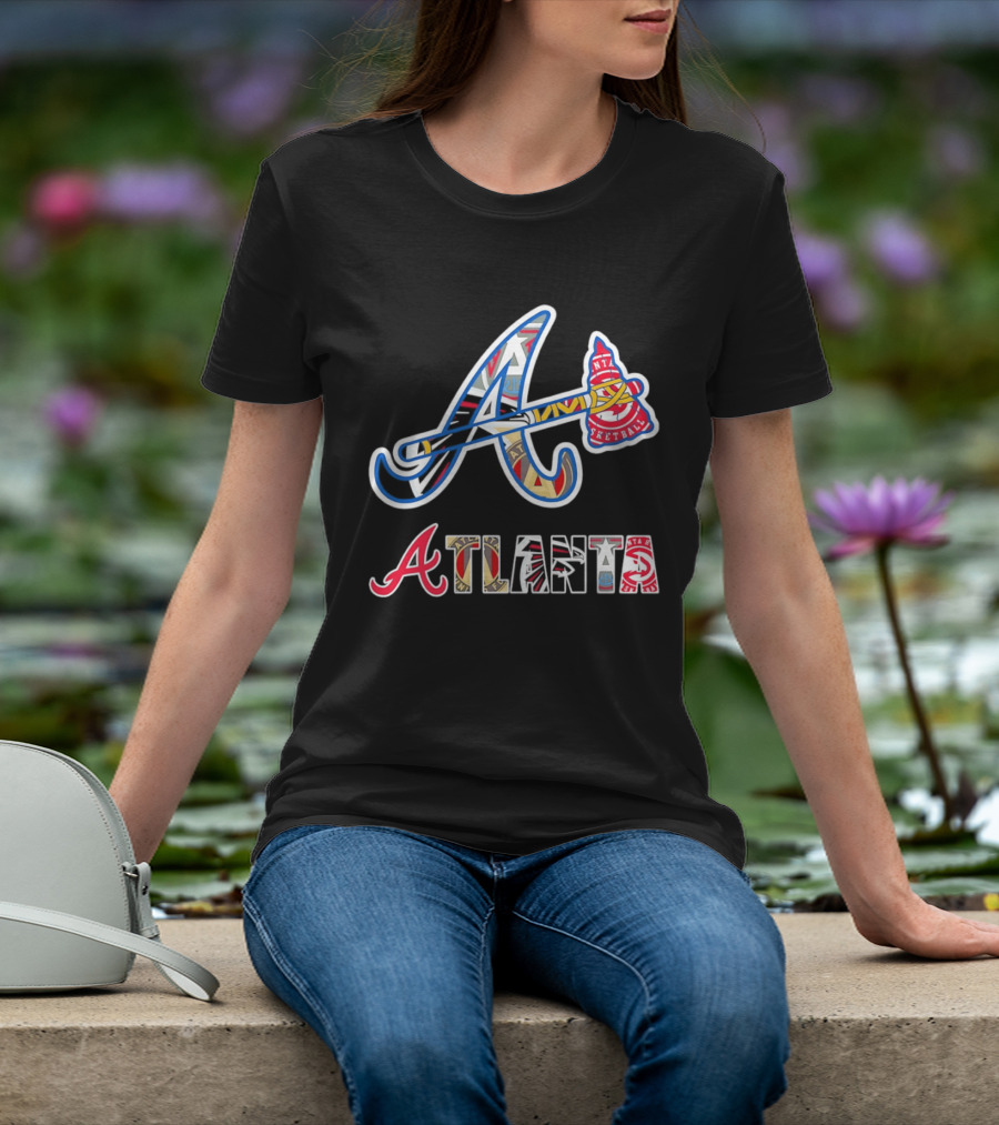 ATL Braves Falcons Hawks United Atlanta Major Sports Team Mashup T-Shirt