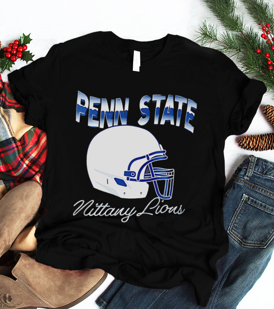 Penn State Nittany Lions Air Brush Helmet Dyme Lyfe Mens T-Shirt