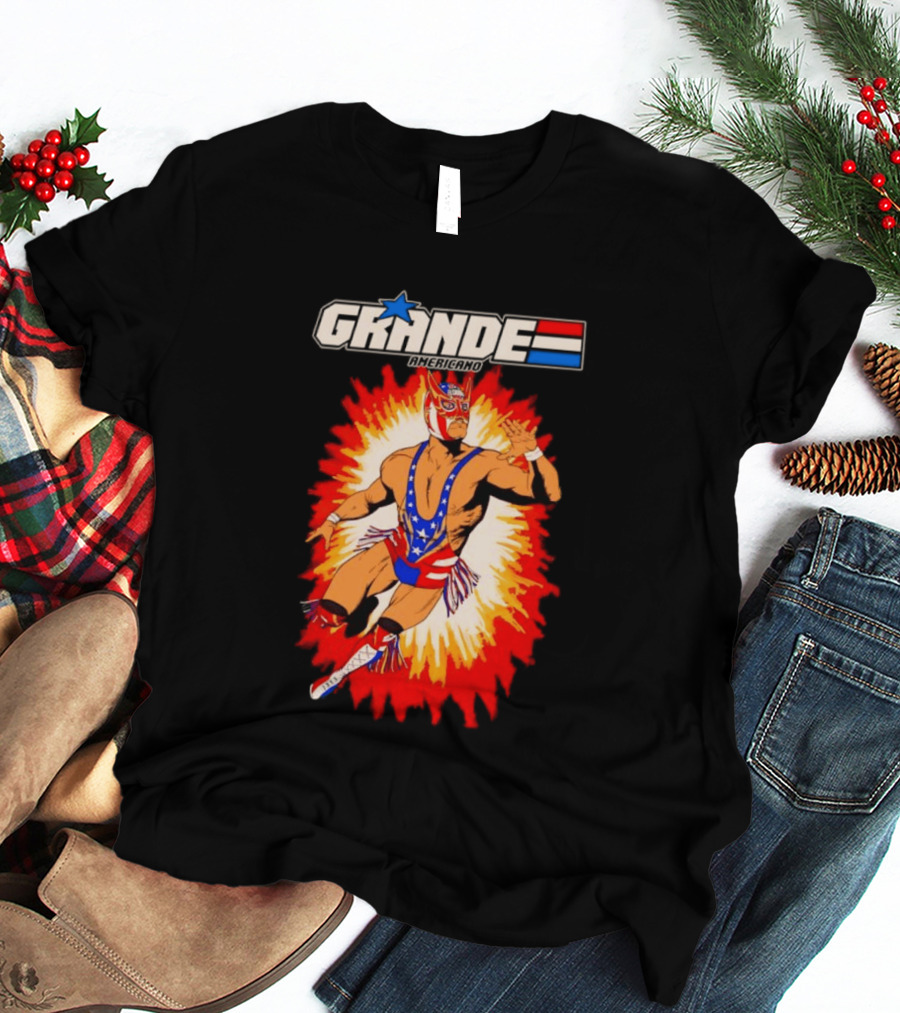 Grande Americano Luchador Wrestling Starburst T-Shirt