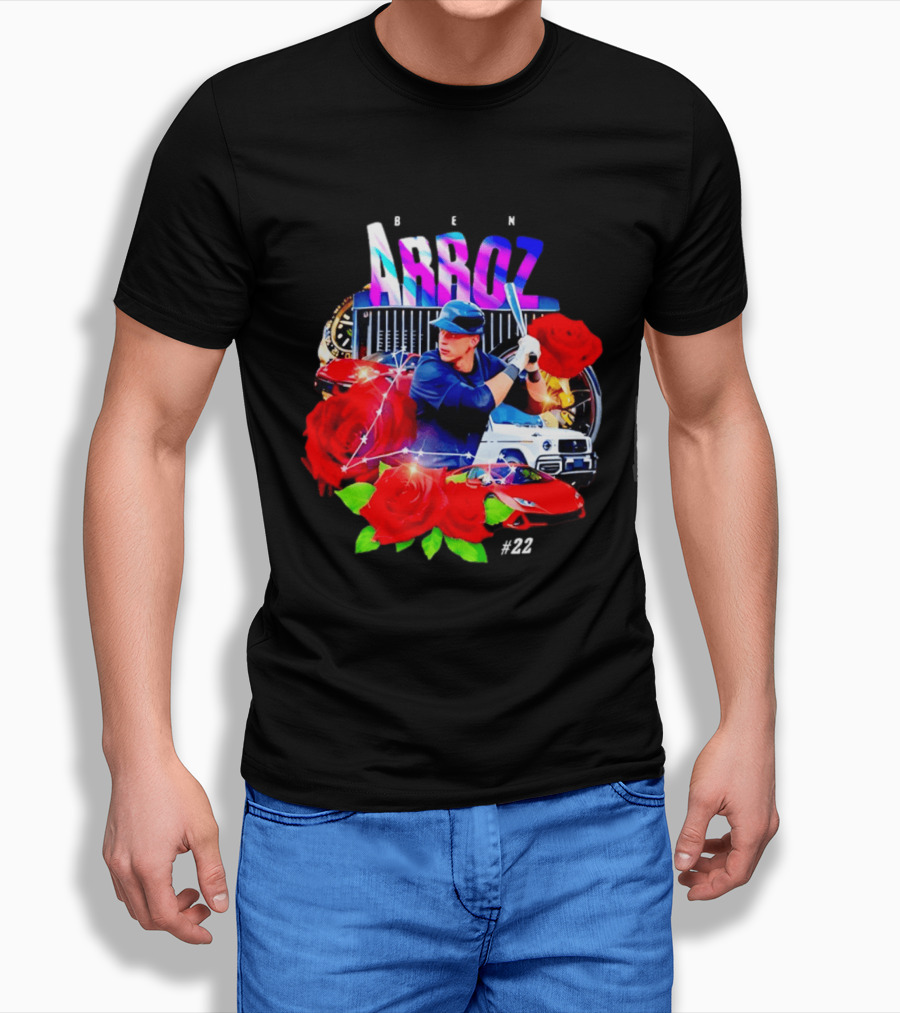 Ben Arroz New York Yankees Aaron Judge MLB 22 Luxury Sports Supercar Rose T-Shirt
