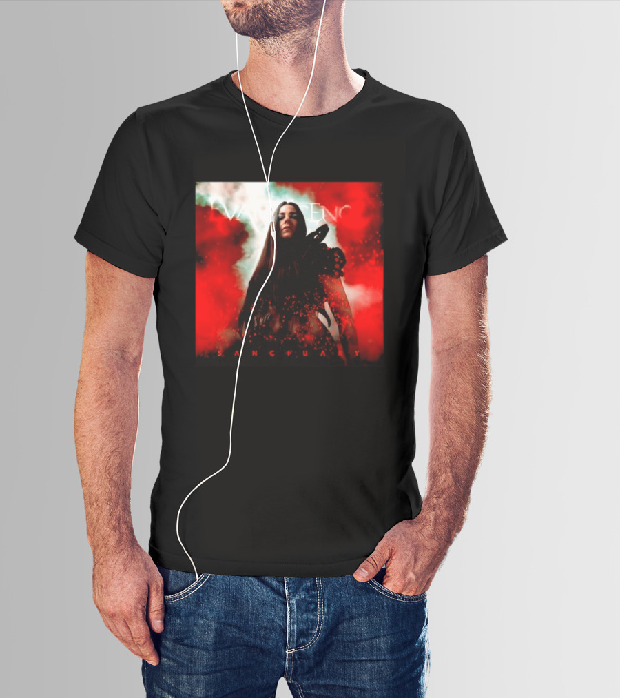 Evanescence Sanctuary Red Atmospheric Album Cover T-Shirt