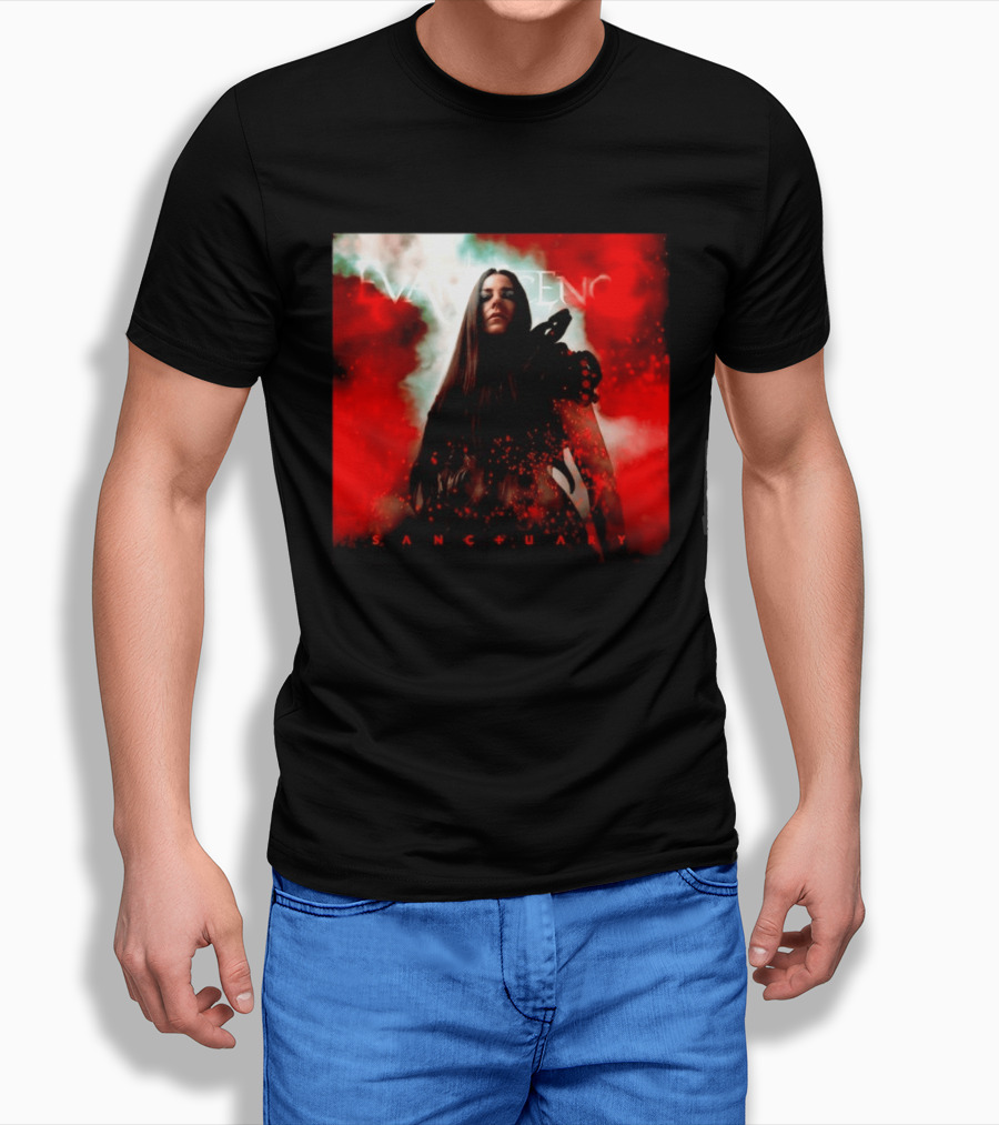 Evanescence Sanctuary Red Atmospheric Album Cover T-Shirt
