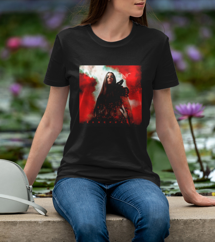 Evanescence Sanctuary Red Atmospheric Album Cover T-Shirt