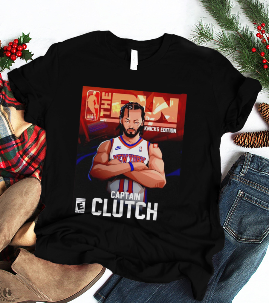 Jalen Brunson New York Knicks Edition The Run Captain Clutch NBA T-Shirt