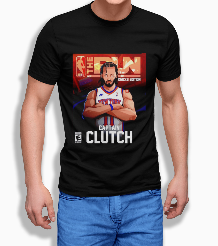 Jalen Brunson New York Knicks Edition The Run Captain Clutch NBA T-Shirt