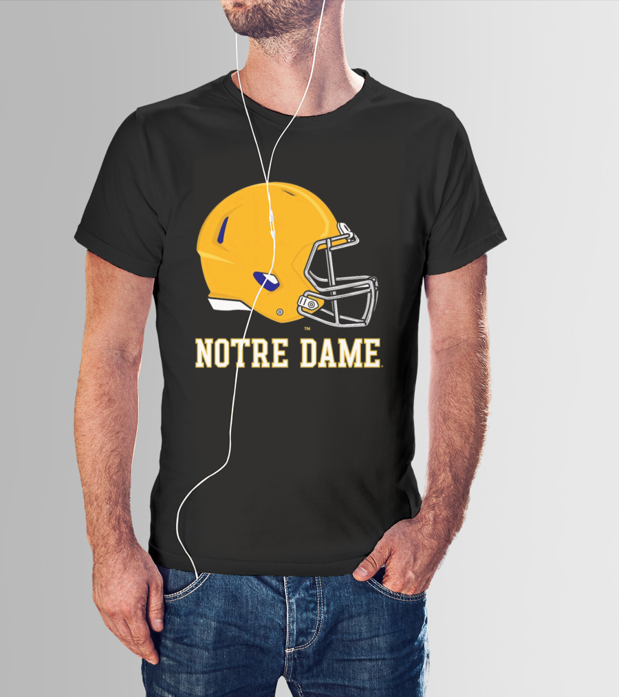 Notre Dame Fighting Irish Football Helmet T-Shirt