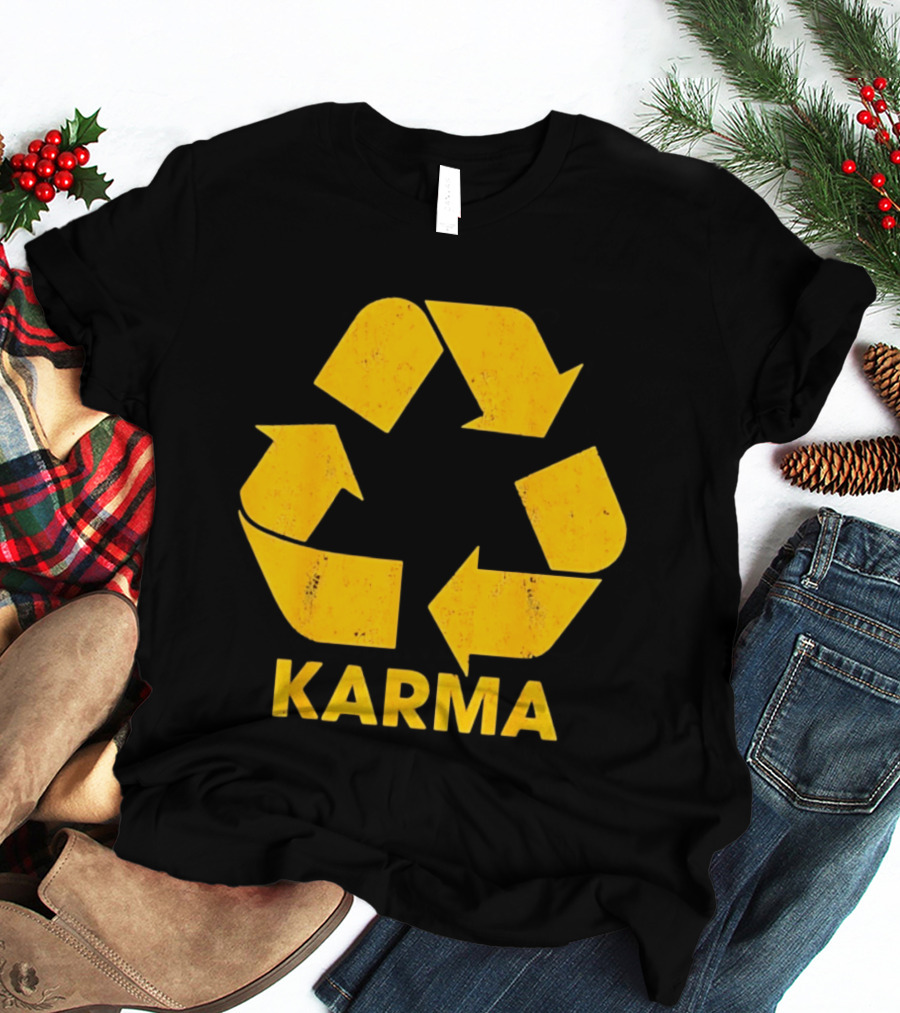 Karma Recycle Symbol Philosophy Motivational Concept T-Shirt