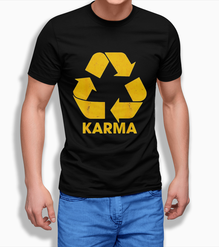 Karma Recycle Symbol Philosophy Motivational Concept T-Shirt