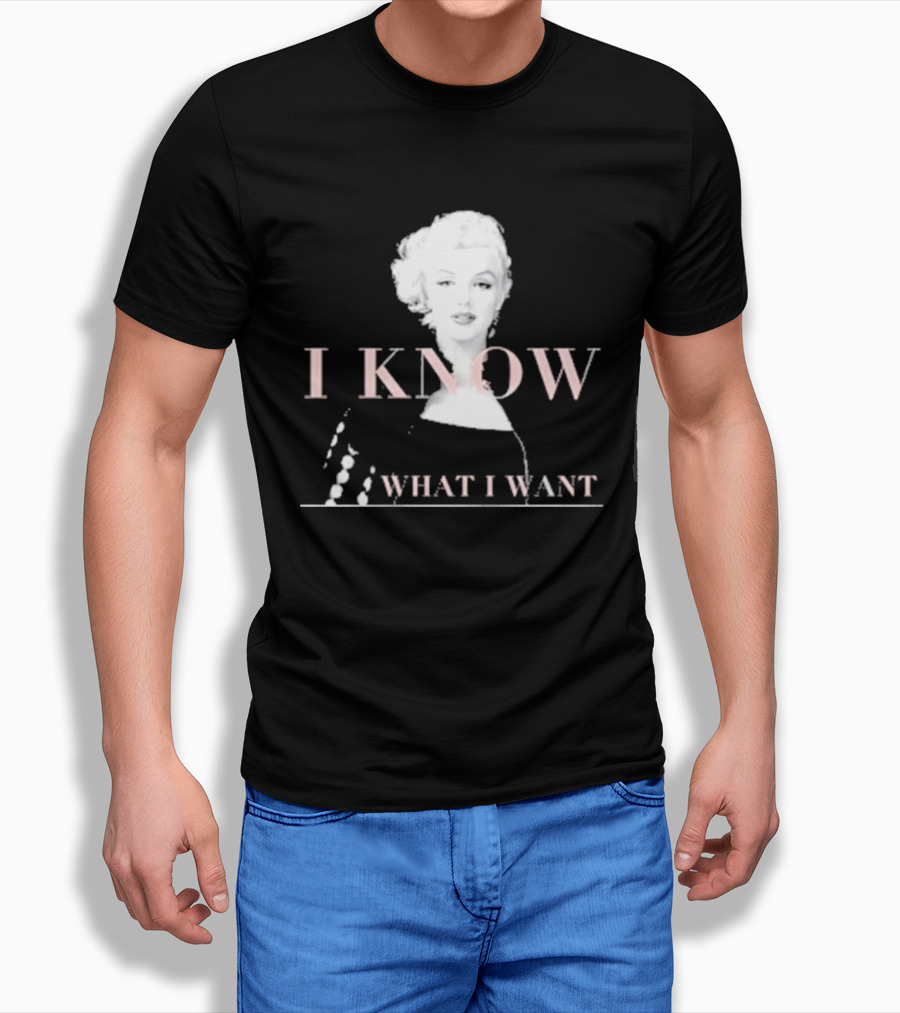 Marilyn Monroe I Know What I Want Oversized Fleece T-Shirt