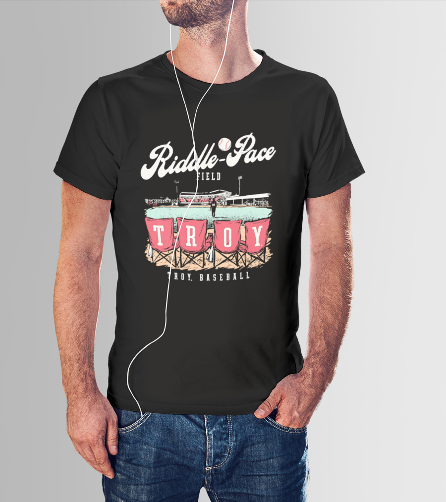 Riddle Pace Field Troy Baseball Troy University Team T-Shirt