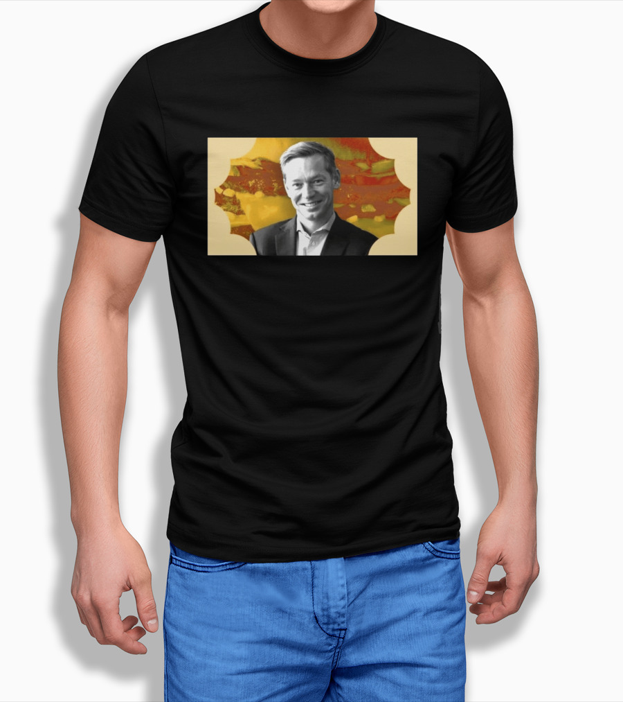 McDonald's CEO Chris Kempczinski Portrait Golden Arch T-Shirt