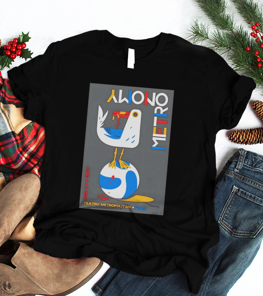 Teatro Metropolitan CDMX Junio 4 5 2026 Metronomy Event Bird T-Shirt