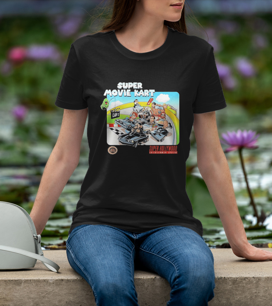 Super Movie Kart Super Hollywood Entertainment System John Wick Back To The Future Ghostbusters Mad Max Rocky T-Shirt