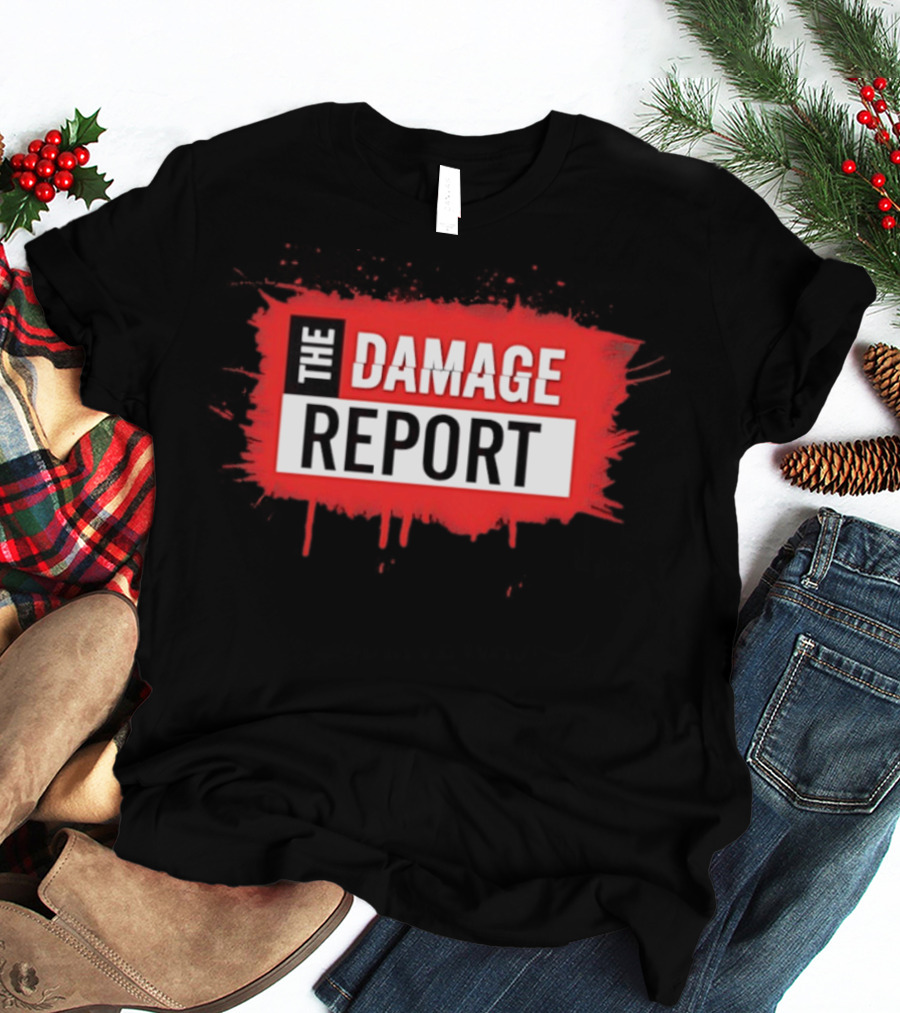 The Damage Report Media News Political Commentary Program Branding T-Shirt