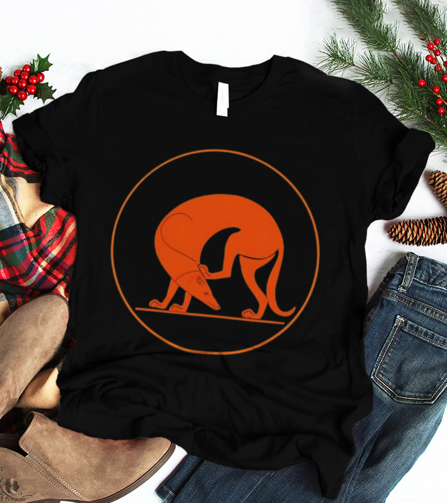 Tondo Hound Orange Circle Canine T-Shirt