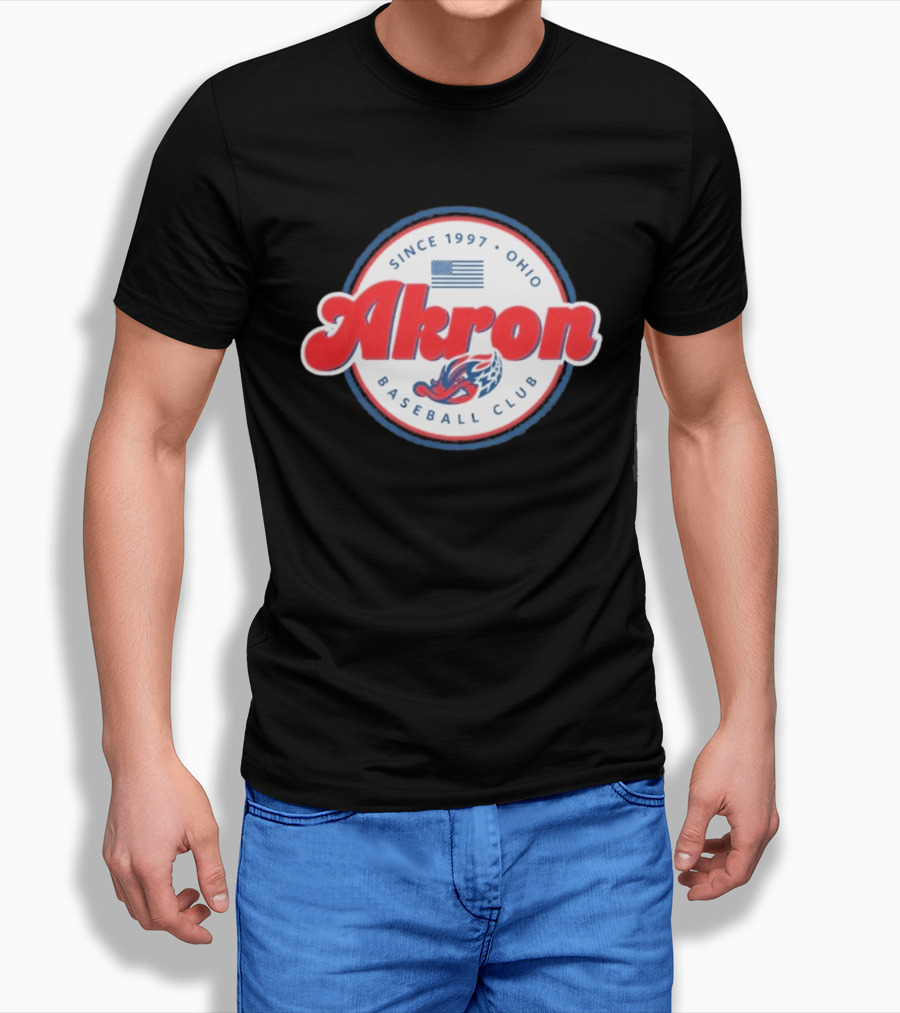 Since 1997 Akron Ohio Baseball Club USA Flag T-Shirt