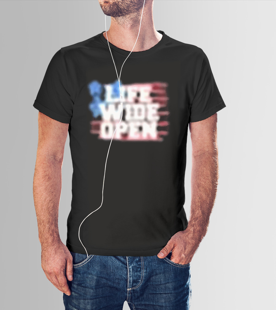 Cboystv Life Wide Open Patriotic Stars T-Shirt
