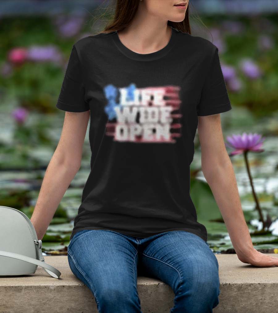 Cboystv Life Wide Open Patriotic Stars T-Shirt