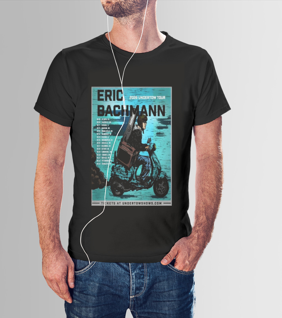 Eric Bachmann 2026 Undertow Tour With Dates And Cities T-Shirt