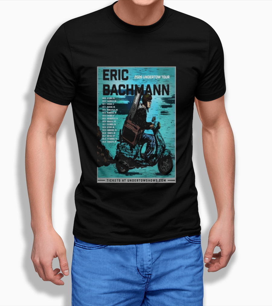 Eric Bachmann 2026 Undertow Tour With Dates And Cities T-Shirt