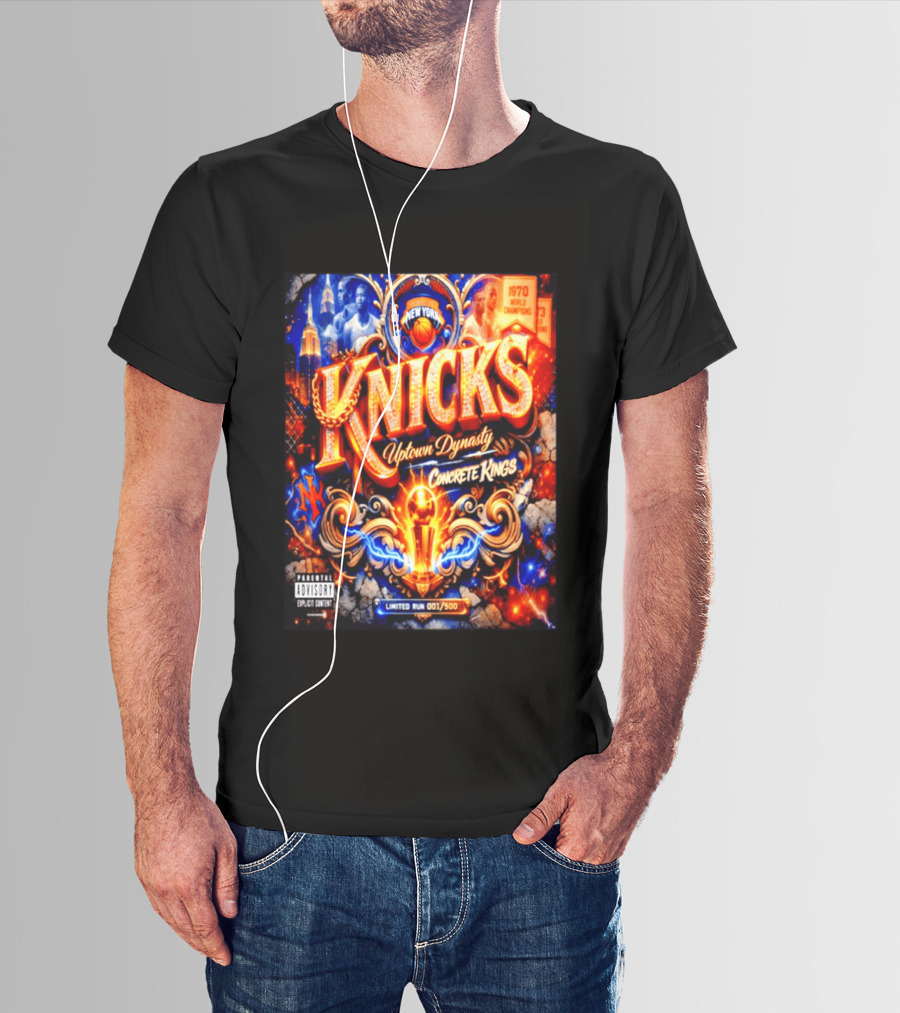 New York Knicks Uptown Dynasty Concrete Kings 1970 World Champions Limited Run T-Shirt