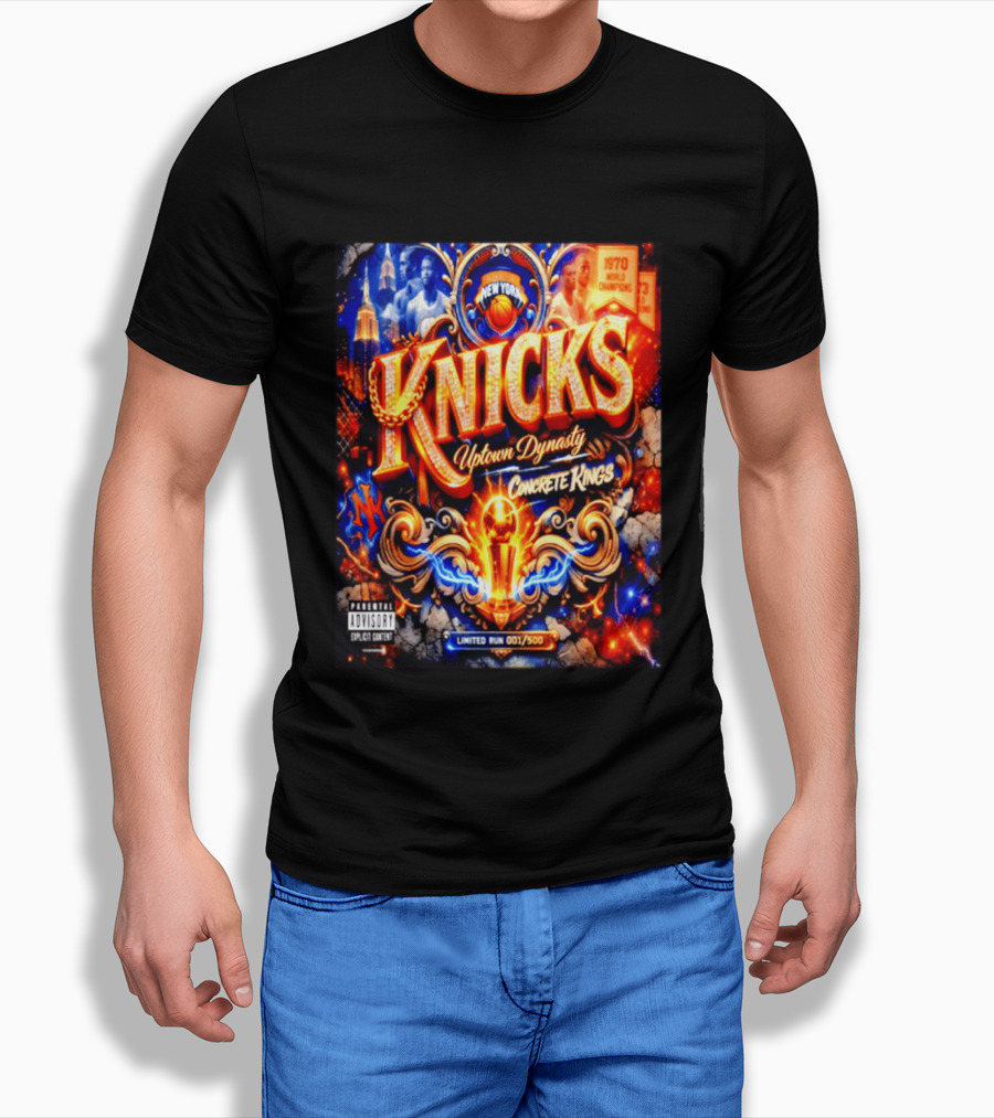 New York Knicks Uptown Dynasty Concrete Kings 1970 World Champions Limited Run T-Shirt