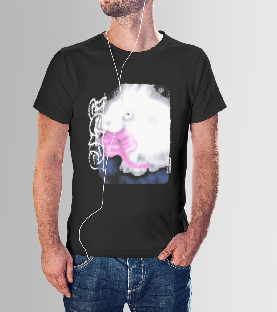 Flatspot Polar Rabbit With Pink Ribbon T-Shirt