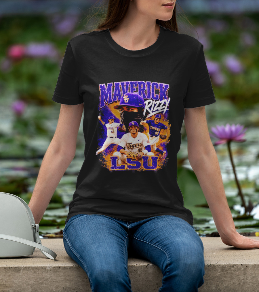 LSU Tigers Maverick Rizy Baseball Player Number 48 T-Shirt