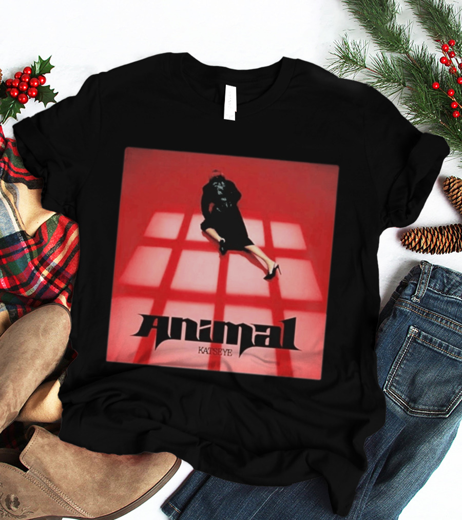 Katseye Animal Red Grid Aesthetic T-Shirt