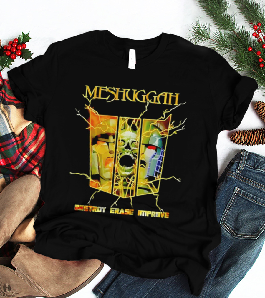 Meshuggah Destroy Erase Improve Skull T-Shirt