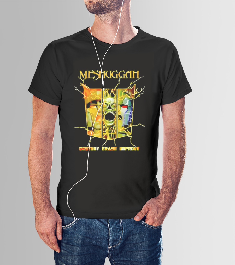 Meshuggah Destroy Erase Improve Skull T-Shirt