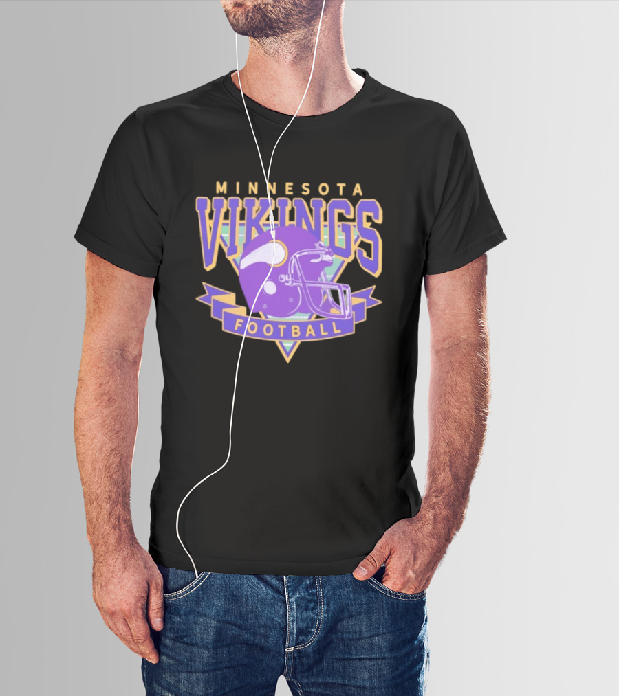 Minnesota Vikings Helmet Football T-Shirt