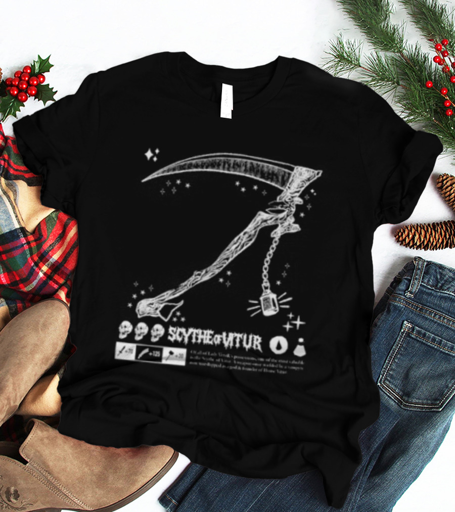 Scythe Of Vitur Lady Verzik House Vitur Weapon RuneScape Old School T-Shirt