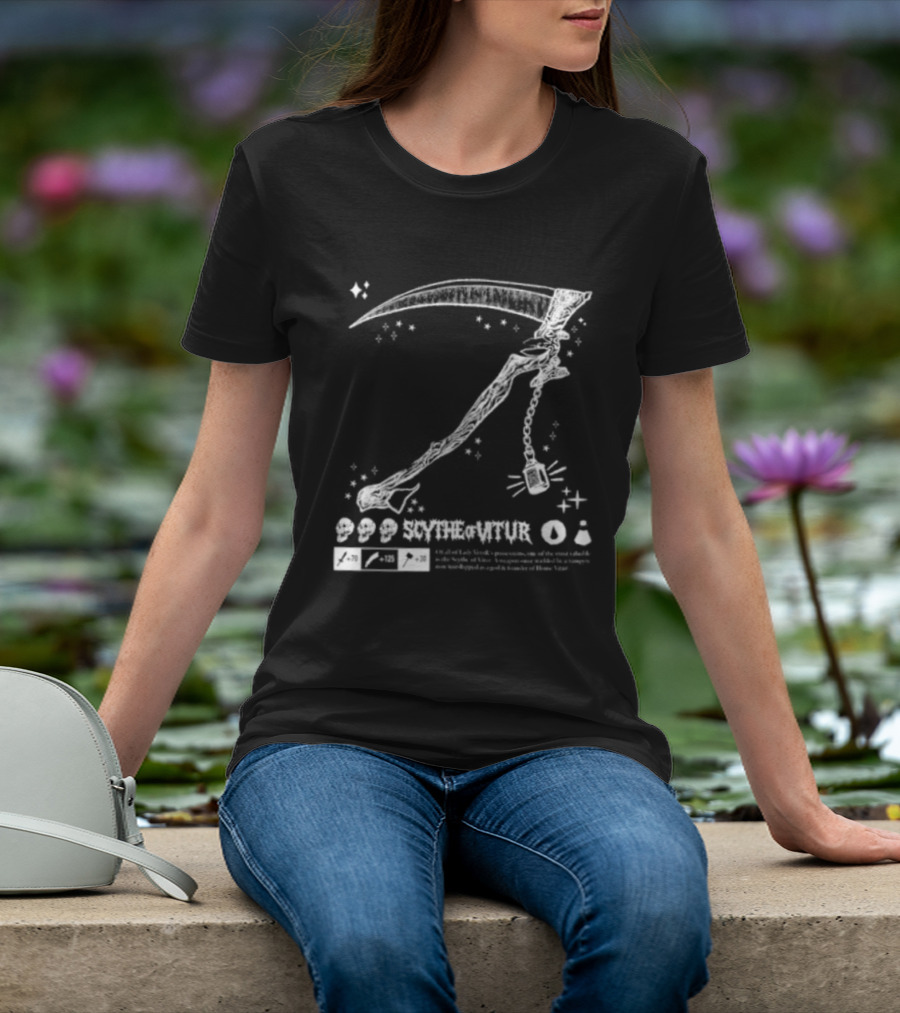 Scythe Of Vitur Lady Verzik House Vitur Weapon RuneScape Old School T-Shirt