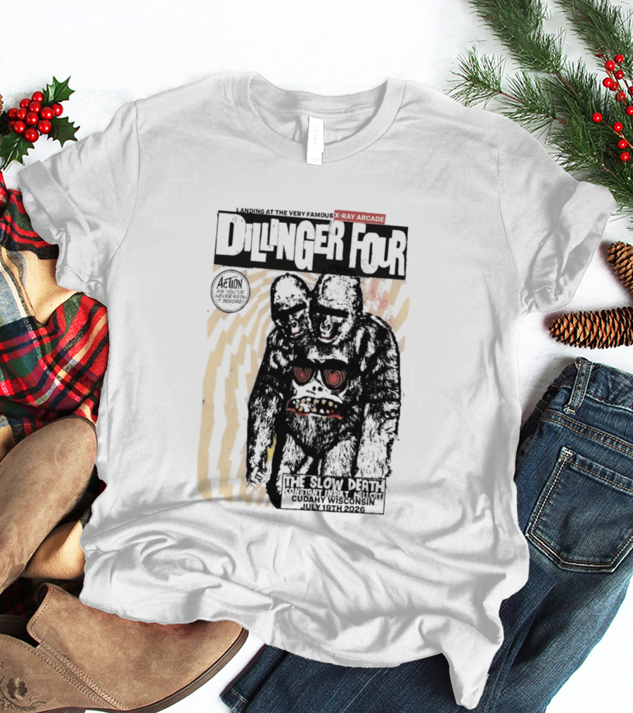 Dillinger Four X Ray Arcade The Slow Death 07 19 2026 Cudahy WI T-Shirt