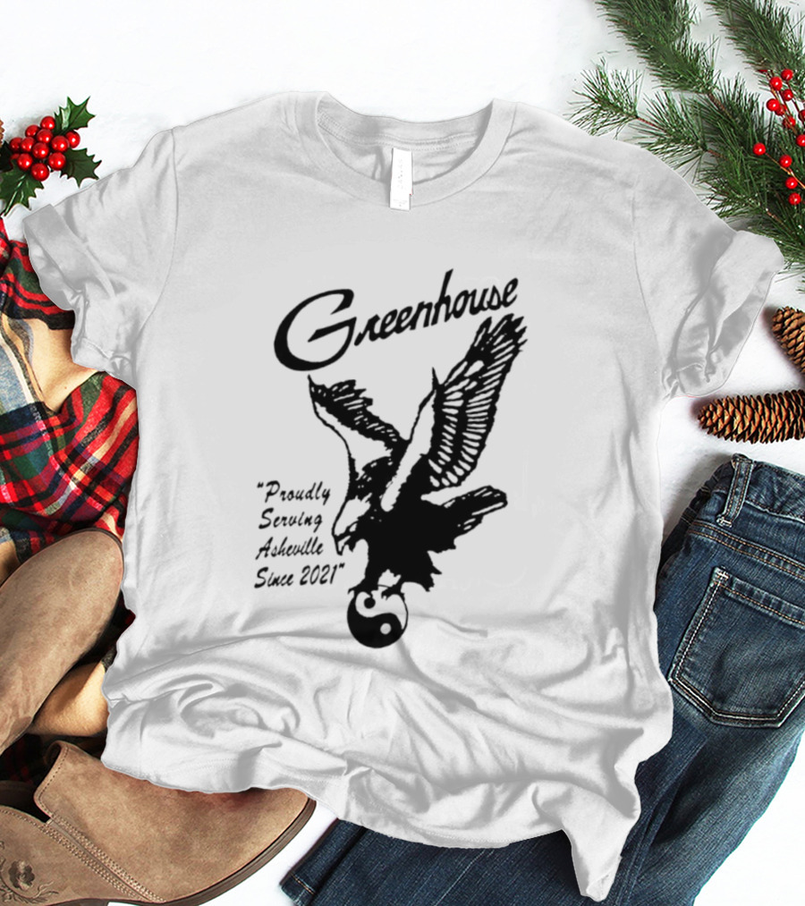 Greenhouse Proudly Serving Asheville Since 2021 Eagle Motif T-Shirt
