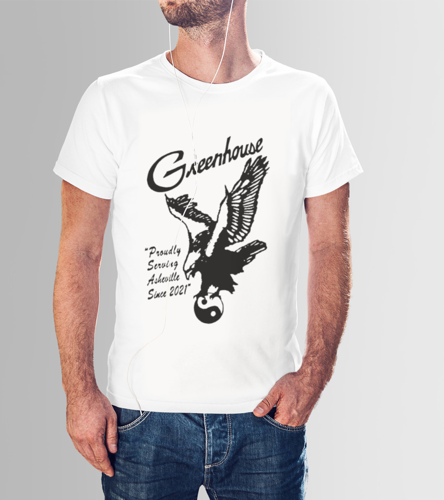 Greenhouse Proudly Serving Asheville Since 2021 Eagle Motif T-Shirt