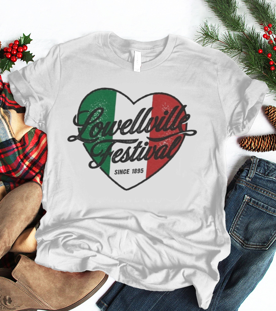 Lowellville Festival Heart Italian Colors Since 1895 T-Shirt