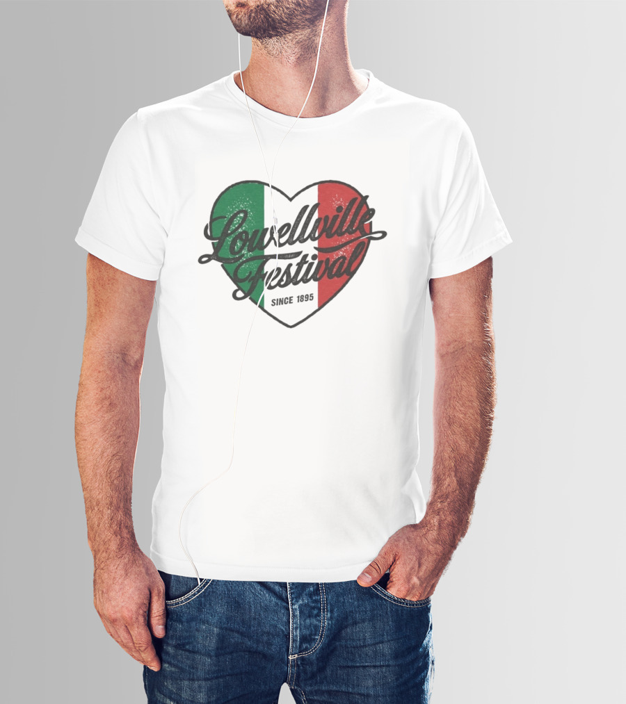 Lowellville Festival Heart Italian Colors Since 1895 T-Shirt