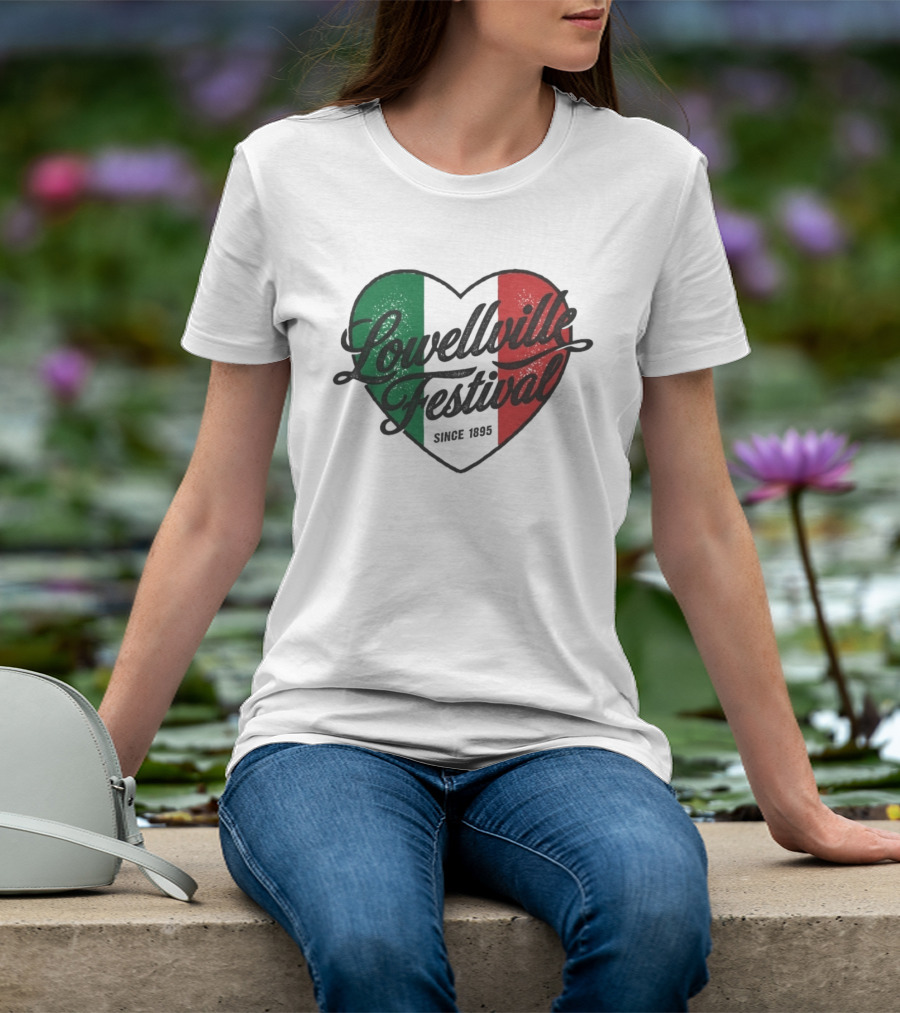 Lowellville Festival Heart Italian Colors Since 1895 T-Shirt