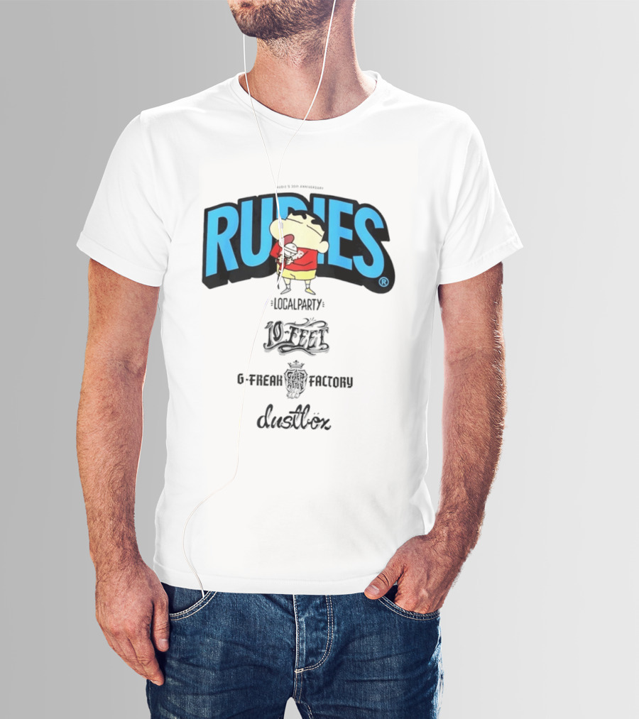 Rudies Crayon Shinchan Local Party B Freak Factory Duettrax Collaboration T-Shirt