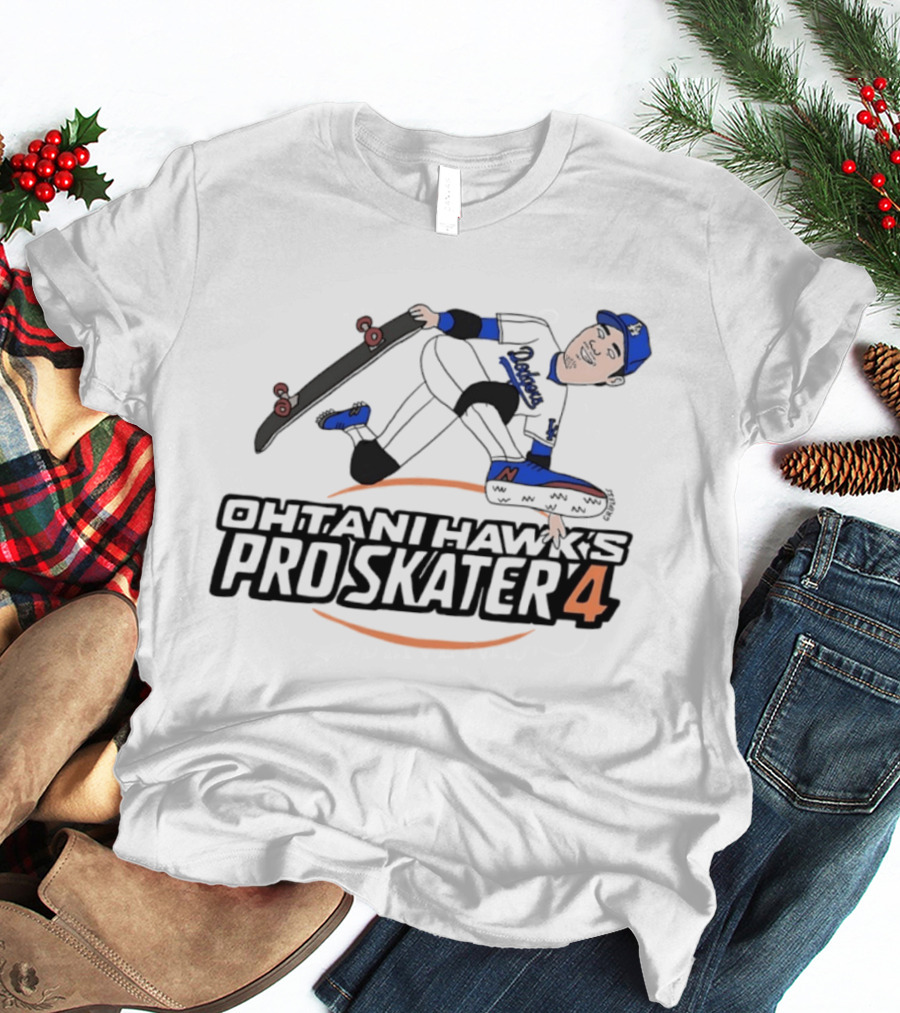 Shohei Ohtani Hawk's Pro Skater 4 Los Angeles Dodgers T-Shirt
