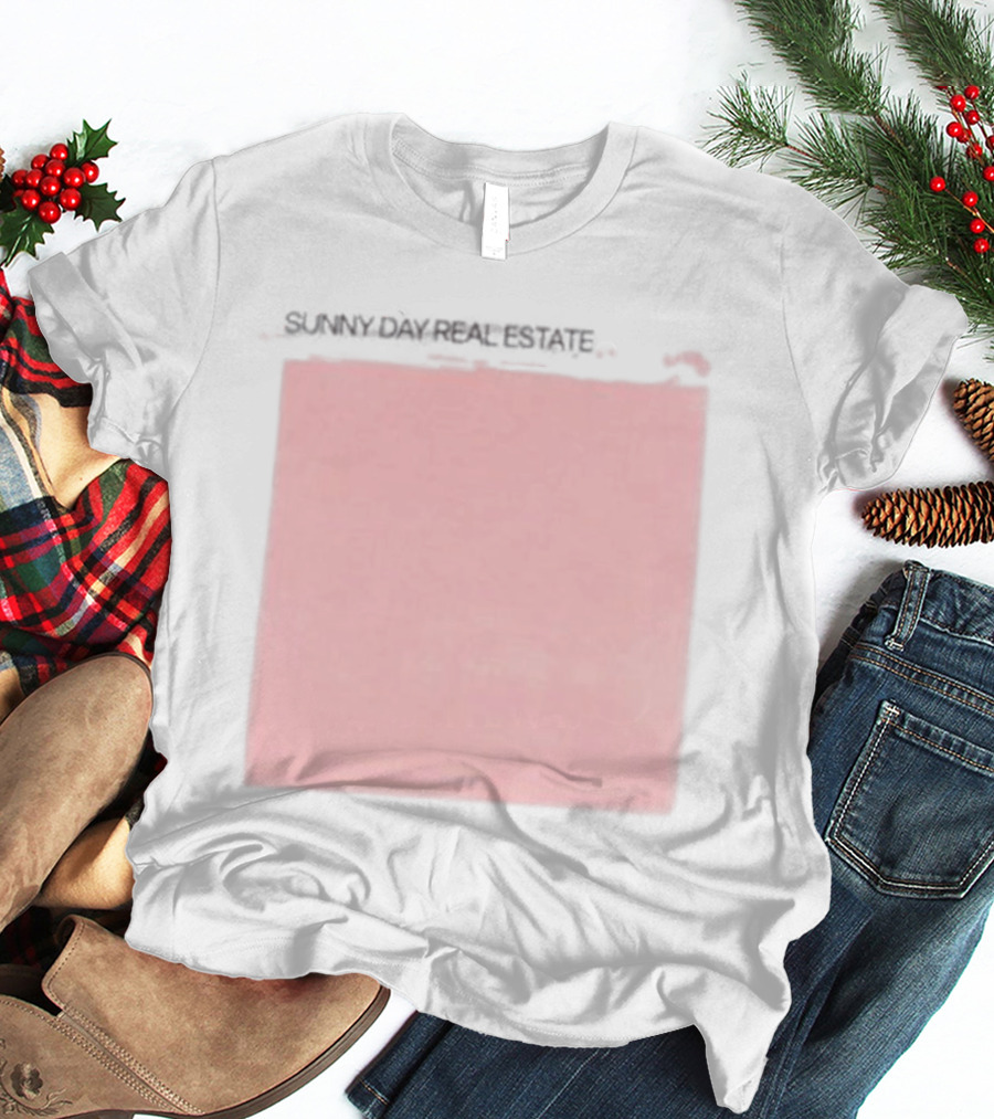 Sunny Day Real Estate LP2 Pink Album Art And Gray Watermark T-Shirt