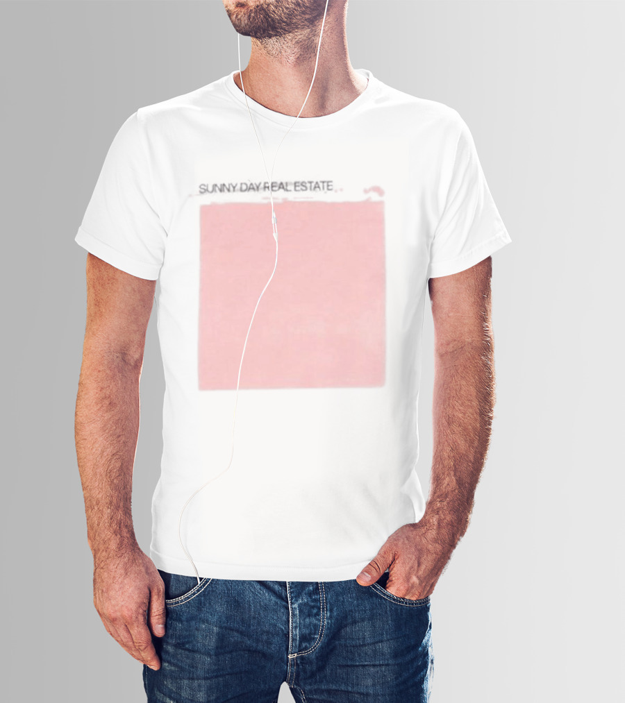 Sunny Day Real Estate LP2 Pink Album Art And Gray Watermark T-Shirt