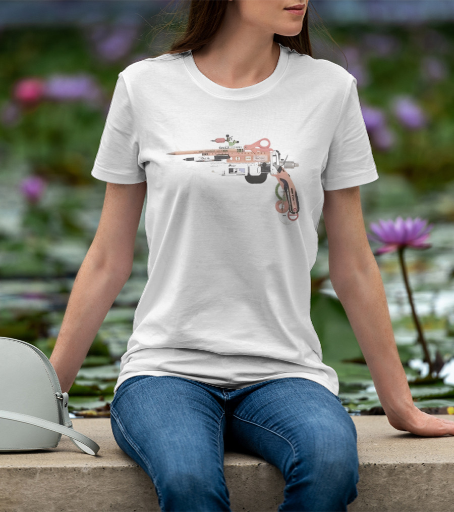 School Office Supplies Gun T-Shirt