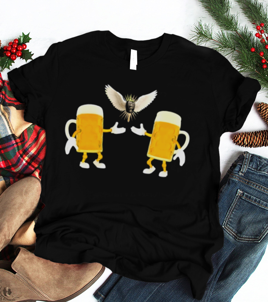 Beers And Car Keys Angel Meme With Winged Creature And Beer S T-Shirt